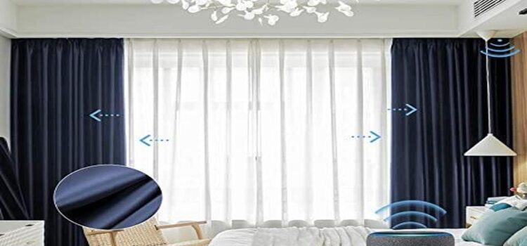 Motorized curtains feature