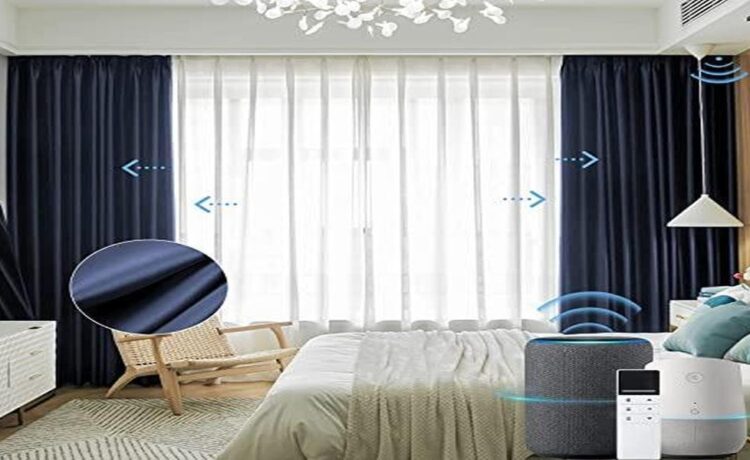 Motorized curtains feature